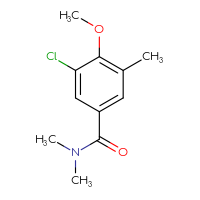 Chemical structure of 3-chloro-4-methoxy-N,N,5-trimethylbenzamide - CSSB03548471725