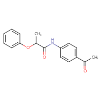 Chemical structure of N-(4-acetylphenyl)-2-phenoxypropanamide - CSSB00026088994