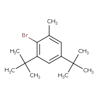 Chemical structure of 2-bromo-1,5-di-tert-butyl-3-methylbenzene - CSSB00010740199