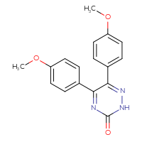 Chemical structure of 5,6-bis(4-methoxyphenyl)-2,3-dihydro-1,2,4-triazin-3-one - CSSB00102614857