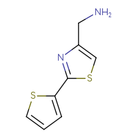 Chemical structure of 1-[2-(thiophen-2-yl)-1,3-thiazol-4-yl]methanamine - CSSB00000213950