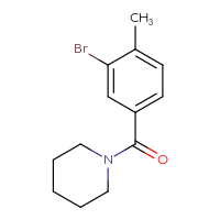 Chemical structure of 1-(3-bromo-4-methylbenzoyl)piperidine - CSSB00000186407