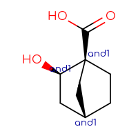 Chemical structure of rac-(1R,2S,4R)-2-hydroxybicyclo[2.2.1]heptane-1-carboxylic acid - CSSB00160487671