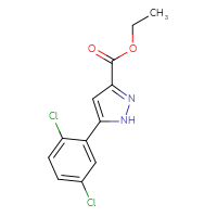 Chemical structure of ethyl 5-(2,5-dichlorophenyl)-1H-pyrazole-3-carboxylate - CSSB00904946111