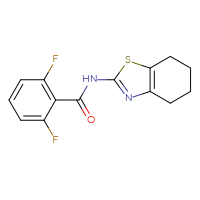 Chemical structure of 2,6-difluoro-N-(4,5,6,7-tetrahydro-1,3-benzothiazol-2-yl)benzamide - CSSB00104310279