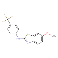 Chemical structure of 6-methoxy-N-[4-(trifluoromethyl)phenyl]-1,3-benzothiazol-2-amine - CSSB00020652120