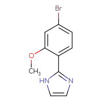 Chemical structure of 2-(4-bromo-2-methoxyphenyl)-1H-imidazole - CSSB02128454101