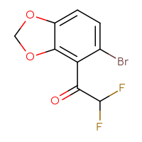 Chemical structure of 1-(5-bromo-2H-1,3-benzodioxol-4-yl)-2,2-difluoroethan-1-one - CSSB00020923716