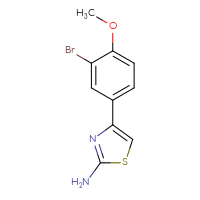 Chemical structure of 4-(3-bromo-4-methoxyphenyl)-1,3-thiazol-2-amine - CSSB00000168874