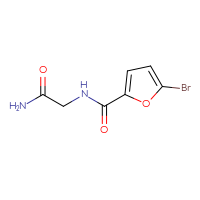 Chemical structure of 2-[(5-bromofuran-2-yl)formamido]acetamide - CSSB00000162145