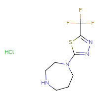 Chemical structure of 1-[5-(trifluoromethyl)-1,3,4-thiadiazol-2-yl]-1,4-diazepane hydrochloride - CSSB00000716463