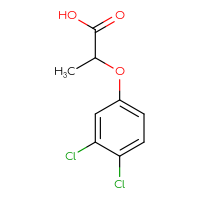 Chemical structure of 2-(3,4-dichlorophenoxy)propanoic acid - CSSB00000191222