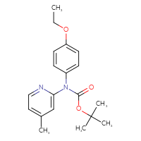 Chemical structure of tert-butyl N-(4-ethoxyphenyl)-N-(4-methylpyridin-2-yl)carbamate - CSSB00020651564