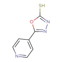 Chemical structure of 5-(pyridin-4-yl)-1,3,4-oxadiazole-2-thiol - CSSB00000179318