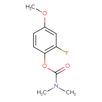 Chemical structure of 2-fluoro-4-methoxyphenyl N,N-dimethylcarbamate - CSSB21432543849