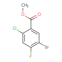 Chemical structure of methyl 5-bromo-2-chloro-4-fluorobenzoate - CSSB00012920389