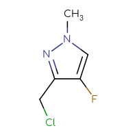 Chemical structure of 3-(chloromethyl)-4-fluoro-1-methyl-1H-pyrazole - CSSB00135222947
