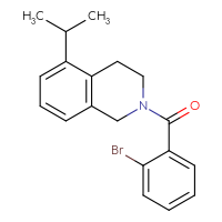 Chemical structure of 2-(2-bromobenzoyl)-5-(propan-2-yl)-1,2,3,4-tetrahydroisoquinoline - CSSB02121646871