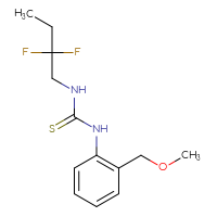 Chemical structure of 3-(2,2-difluorobutyl)-1-[2-(methoxymethyl)phenyl]thiourea - CSSB21432549455