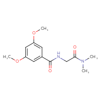 Chemical structure of 2-[(3,5-dimethoxyphenyl)formamido]-N,N-dimethylacetamide - CSSB02012633001