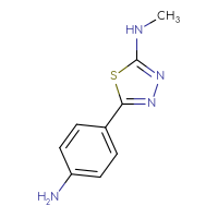 Chemical structure of 5-(4-aminophenyl)-N-methyl-1,3,4-thiadiazol-2-amine - CSSB00015969100