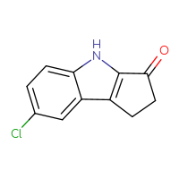 Chemical structure of 7-chloro-1H,2H,3H,4H-cyclopenta[b]indol-3-one - CSSB00000044786