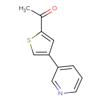 Chemical structure of 1-[4-(pyridin-3-yl)thiophen-2-yl]ethan-1-one - CSSB00160478671
