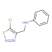 Chemical structure of N-[(5-chloro-1,2,3-thiadiazol-4-yl)methyl]aniline - CSSB00000020867