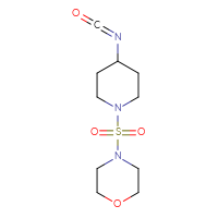 Chemical structure of 4-[(4-isocyanatopiperidin-1-yl)sulfonyl]morpholine - CSSB00000660670