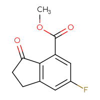 Chemical structure of methyl 6-fluoro-3-oxo-2,3-dihydro-1H-indene-4-carboxylate - CSSB00021060313