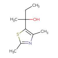 Chemical structure of 2-(2,4-dimethyl-1,3-thiazol-5-yl)butan-2-ol - CSSB00116797454