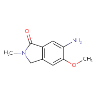 Chemical structure of 6-amino-5-methoxy-2-methyl-2,3-dihydro-1H-isoindol-1-one - CSSB00015670158