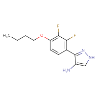 Chemical structure of 3-(4-butoxy-2,3-difluorophenyl)-1H-pyrazol-4-amine - CSSB06589386288