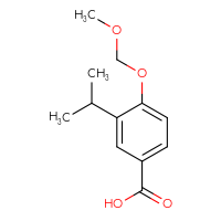 Chemical structure of 4-(methoxymethoxy)-3-(propan-2-yl)benzoic acid - CSSB03560412664
