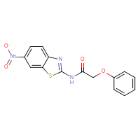 Chemical structure of N-(6-nitro-1,3-benzothiazol-2-yl)-2-phenoxyacetamide - CSSB00132524609