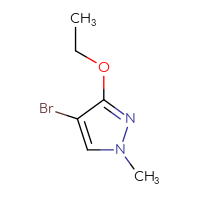 Chemical structure of 4-bromo-3-ethoxy-1-methyl-1H-pyrazole - CSSB00020756521