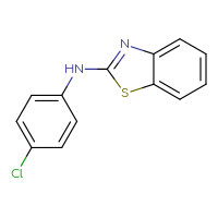 Chemical structure of N-(4-chlorophenyl)-1,3-benzothiazol-2-amine - CSSB00000593397