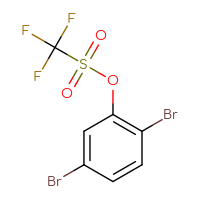 Chemical structure of 2,5-dibromophenyl trifluoromethanesulfonate - CSSB20767205548