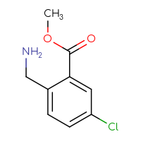 Chemical structure of methyl 2-(aminomethyl)-5-chlorobenzoate - CSSB00009857711