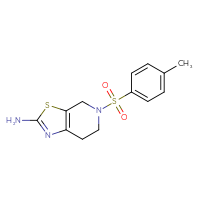 Chemical structure of 5-(4-methylbenzenesulfonyl)-4H,5H,6H,7H-[1,3]thiazolo[5,4-c]pyridin-2-amine - CSSB14829484904