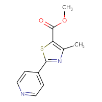 Chemical structure of methyl 4-methyl-2-(pyridin-4-yl)-1,3-thiazole-5-carboxylate - CSSB00011739617