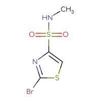 Chemical structure of 2-bromo-N-methyl-1,3-thiazole-4-sulfonamide - CSSB09894002101