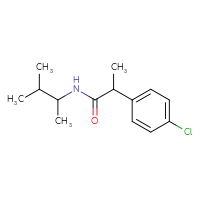 Chemical structure of 2-(4-chlorophenyl)-N-(3-methylbutan-2-yl)propanamide - CSSB00706262154