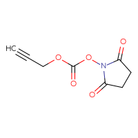 Chemical structure of 2,5-dioxopyrrolidin-1-yl prop-2-yn-1-yl carbonate - CSSB00009884696