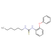 Chemical structure of 3-hexyl-1-(2-phenoxyphenyl)thiourea - CSSB21432464044