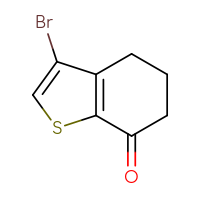 Chemical structure of 3-bromo-4,5,6,7-tetrahydro-1-benzothiophen-7-one - CSSB00010988358