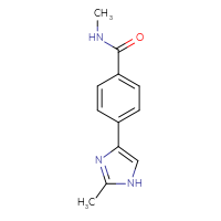 Chemical structure of N-methyl-4-(2-methyl-1H-imidazol-4-yl)benzamide - CSSB06583103808