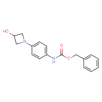 Chemical structure of benzyl N-[4-(3-hydroxyazetidin-1-yl)phenyl]carbamate - CSSB06447024009