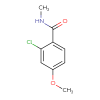 Chemical structure of 2-chloro-4-methoxy-N-methylbenzamide - CSSB00000064402