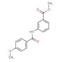 Chemical structure of methyl 3-(4-methoxybenzamido)benzoate - CSSB00026365849